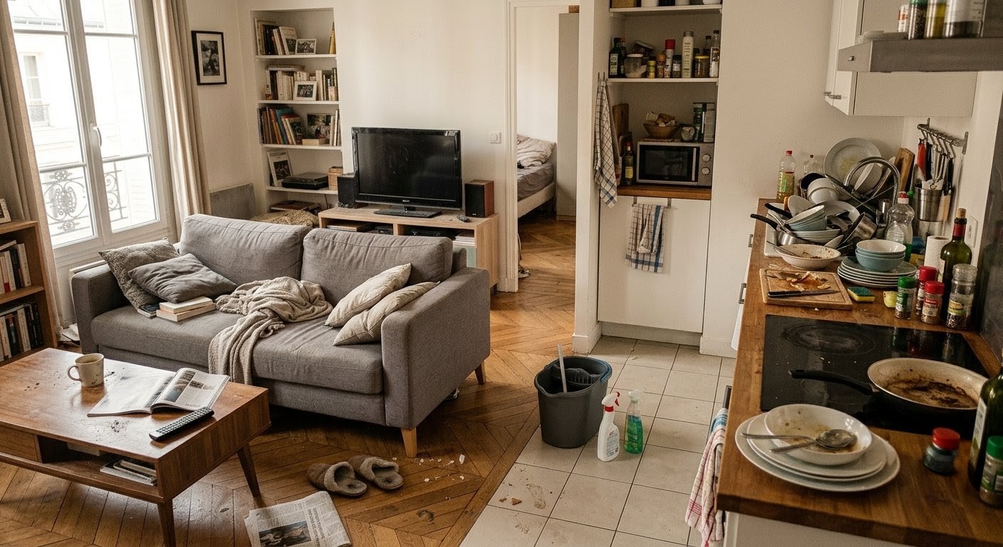 Salon après intervention Bee Cleaner Aix